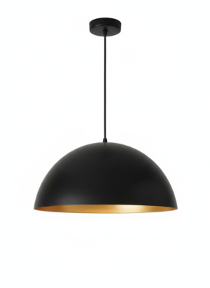 Large Black & Gold Interior Dome Pendant
