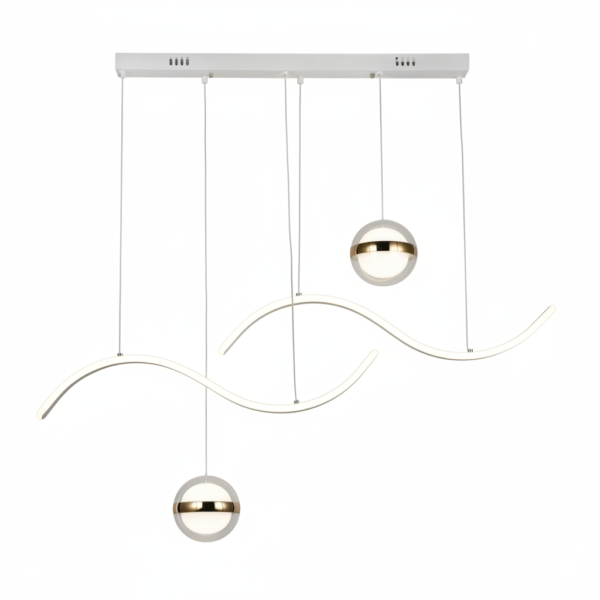 LED Wave & Orb Modern Pendant