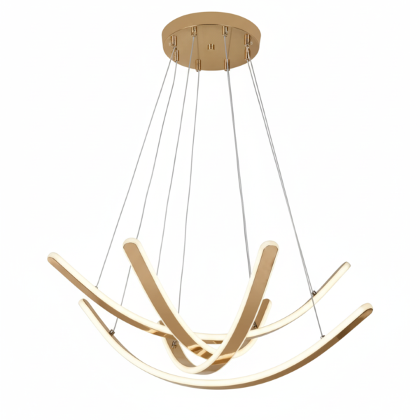 LED Gold Starburst Multi-Arm Pendant