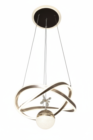 LED Gold Orbit Butterfly Pendant