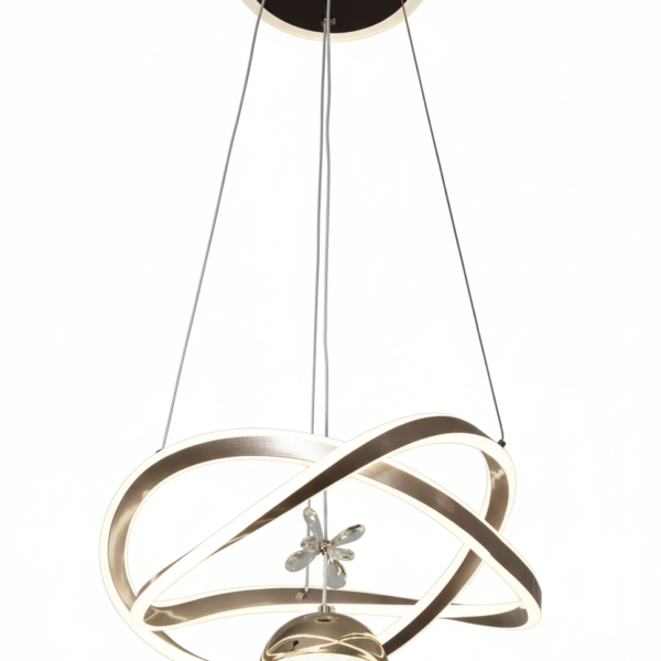 LED Gold Orbit Butterfly Pendant