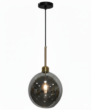 Smoked Mirror Ball Glass Pendant