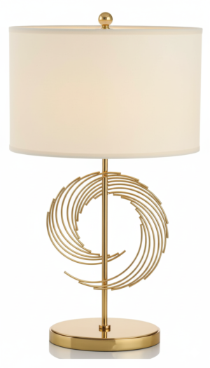 Gold Spiral Frame Table Lamp