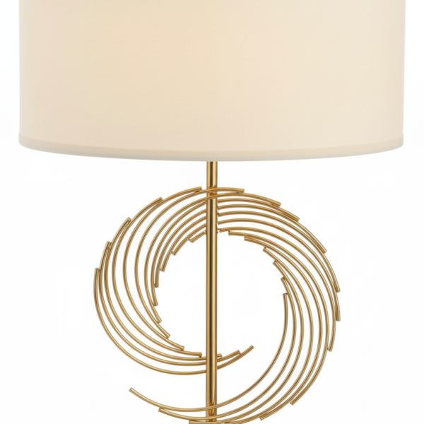 Gold Spiral Frame Table Lamp