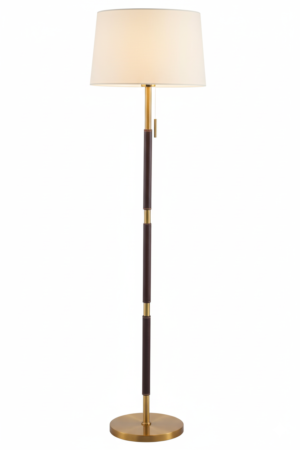 Leather Column Floor Lamp