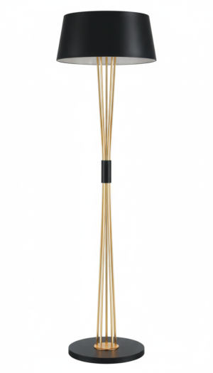 Gold Multi-Rod Floor Lamp