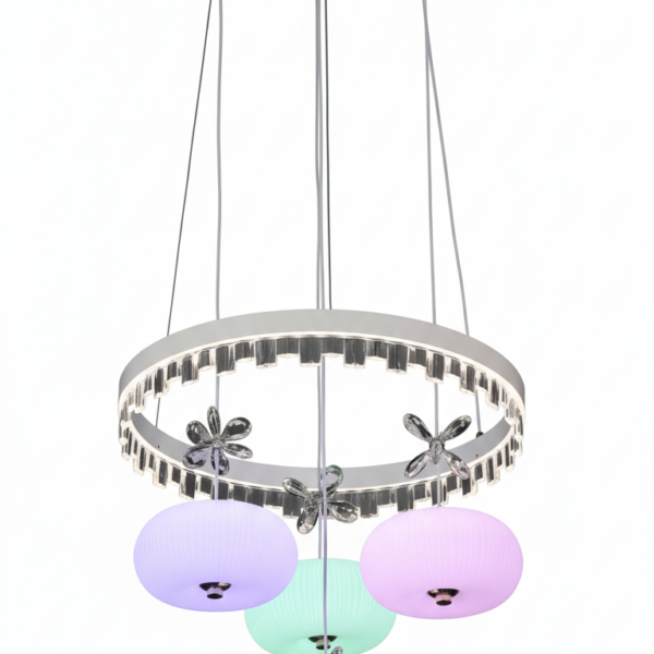 LED RGB Crystal Ring Multi-Ball Pendant