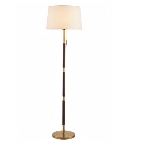 Leather Column Floor Lamp